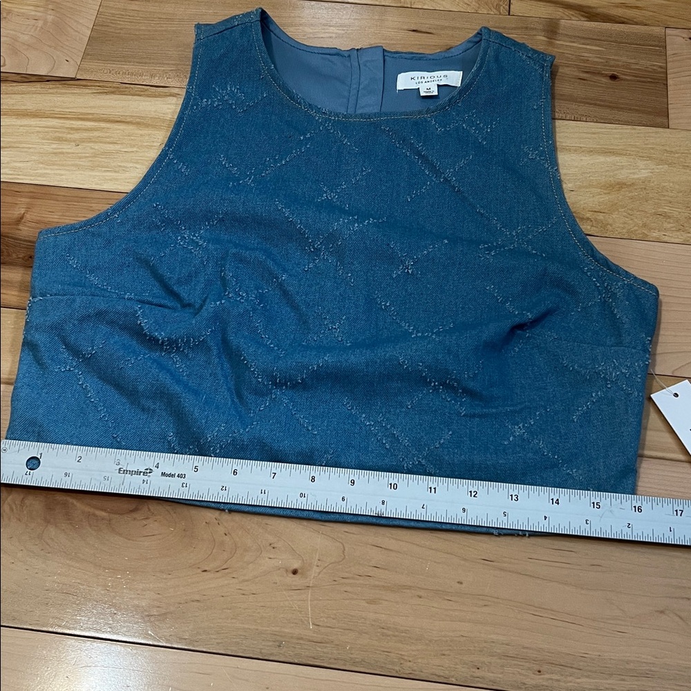 Kirious Los Angeles Denim Crop Top - Picture 4 of 11